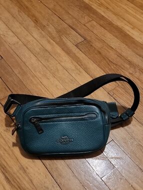 Coach Elias Pebbled Leather Mini Belt Bag